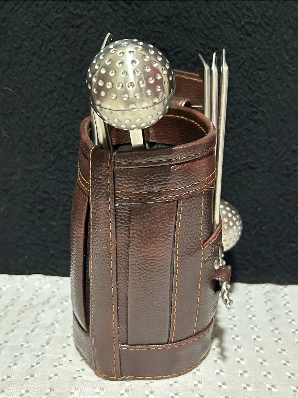 Stylish Golf Bar Tool Set with Leatherette Kit Bag with Premium Box for Gift